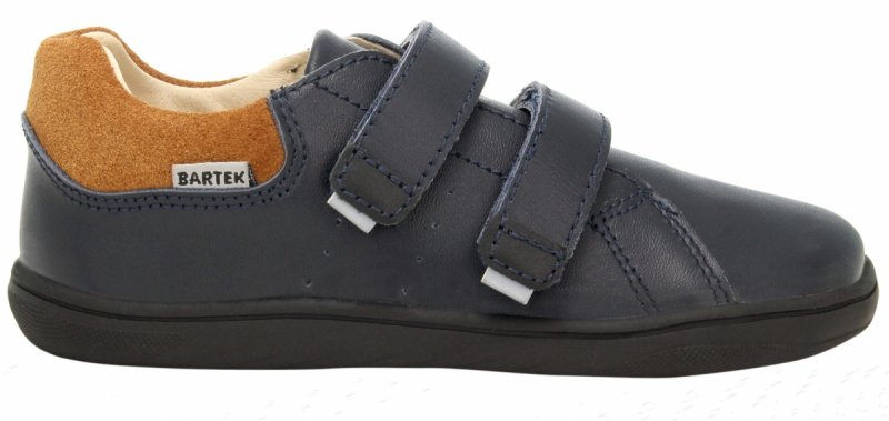 Półbuty BARTEK BAREFOOT 8600356 granat na rzepy