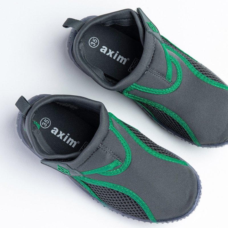AXIM 5KL22703 POPIEL Buty do wody  antypoślizgowe szary/zielony