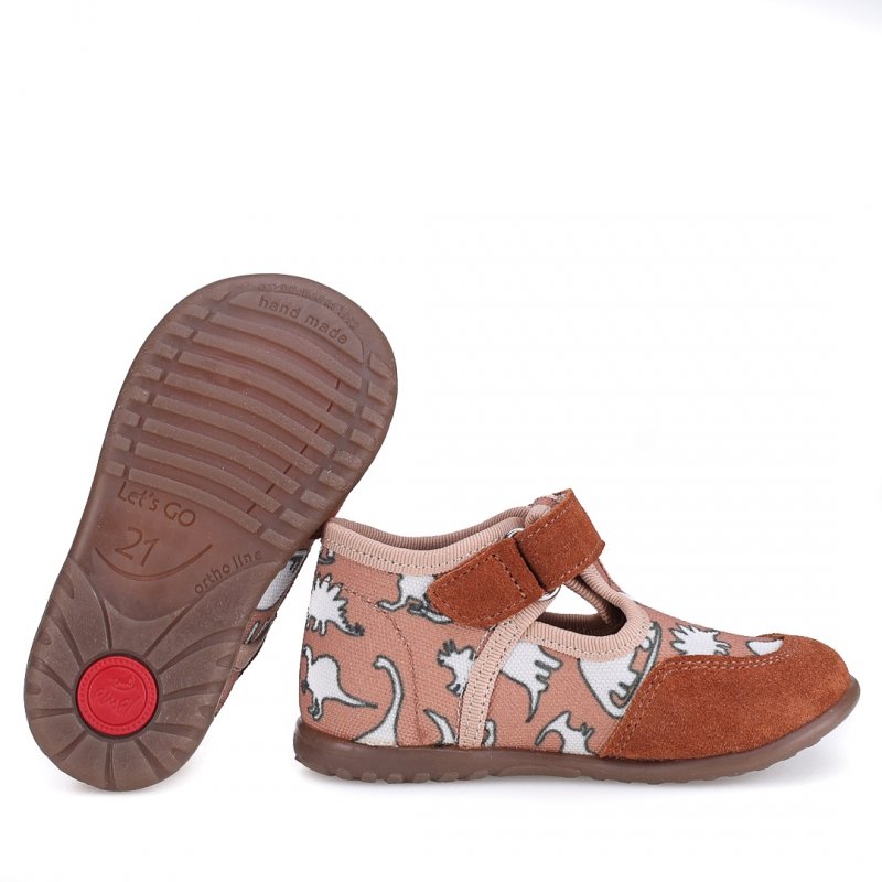 EMEL EK5221-2 kapcie chłopięce dinozaury na rzep 