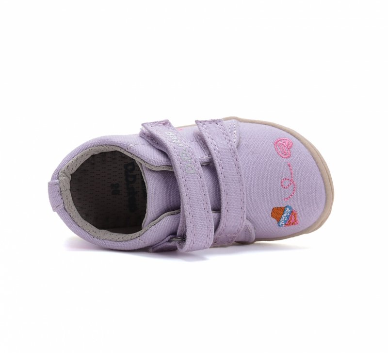 Tenisówki D.D.STEP BAREFOOT C077-51663B MAUVE na rzepy