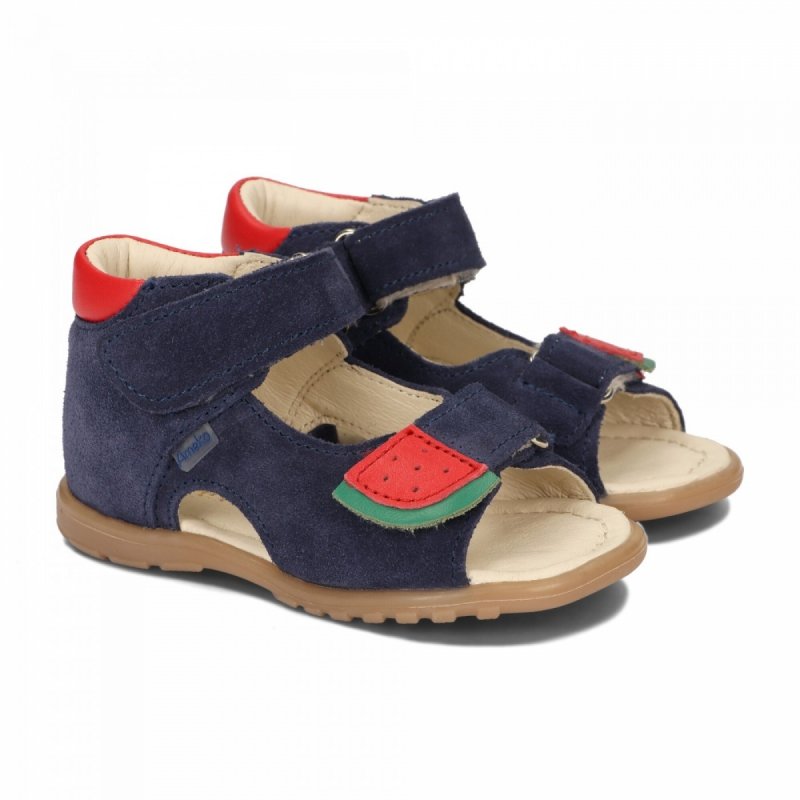 AMEKO Sandałki A7-Melon-Navy Pierwsze Kroczki 