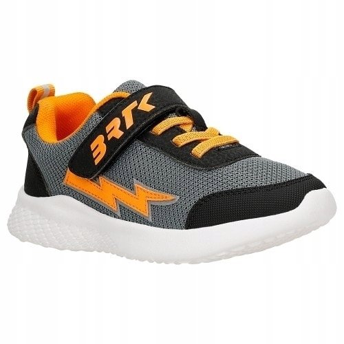 BARTEK 8700610 SZARY/POMARAŃCZ buty sportowe na rzep