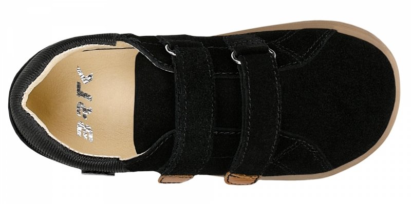Półbuty BARTEK BAREFOOT 8600361 czarny na rzepy