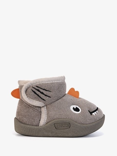 APAWWA C5500P GREY Trzewiki ocieplane na rzep