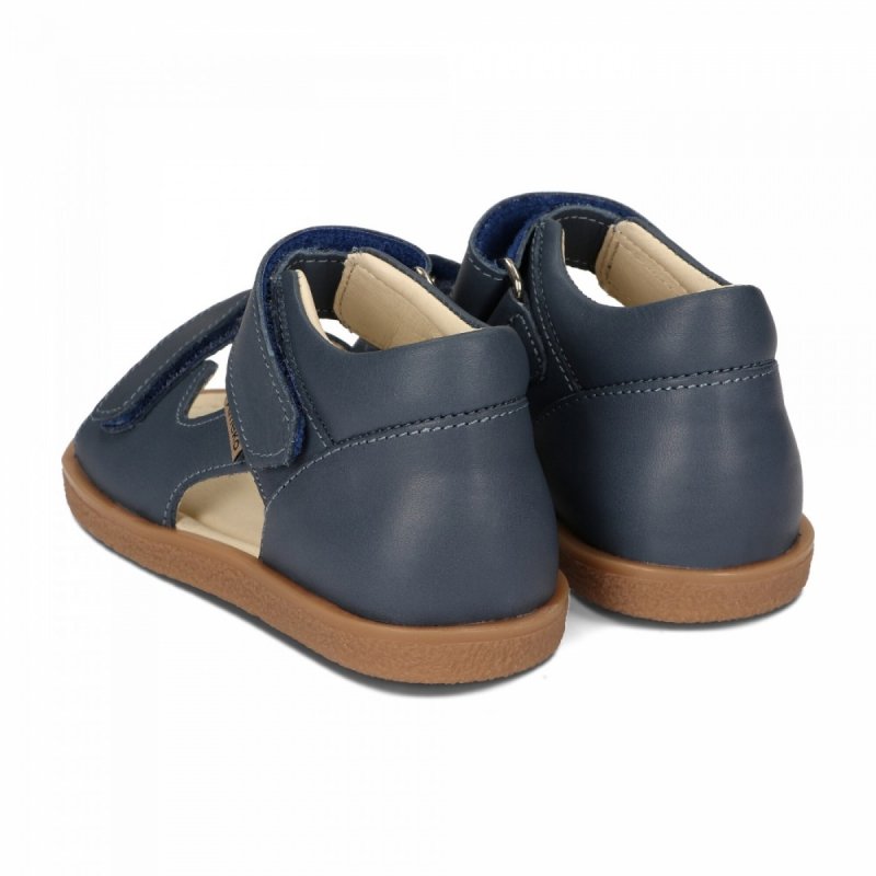 AMEKO Sandałki chłopięce PLAIN - DENIM na rzepy