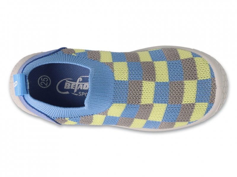 Befado 102X029 buty chłopięce HONEY niebieskie - szachownica