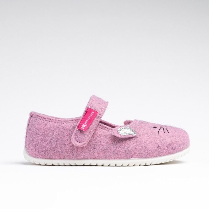 Wojtyłko 3P25098R kapcie dziewczęce filcowe na rzep