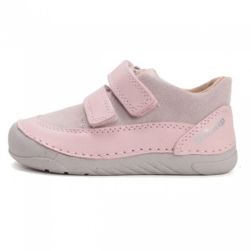 Trzewiki D.D.STEP BAREFOOT S108-61210CL Baby Pink na rzepy