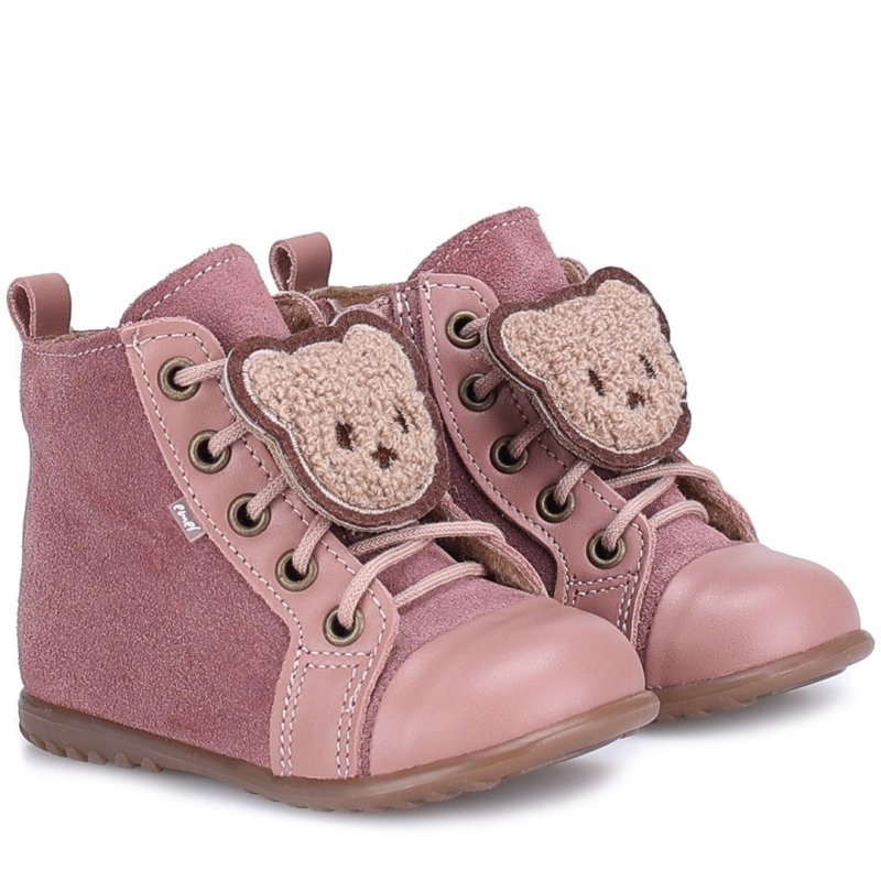 EMEL Roczki EY 1428L Trzewiki dla dziewczynki sznurowane membrana TE-POR