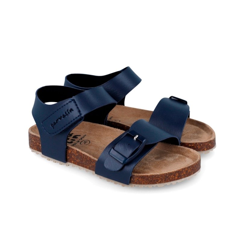 Sandałki GARVALIN 262469-A089 granatowe na rzep
