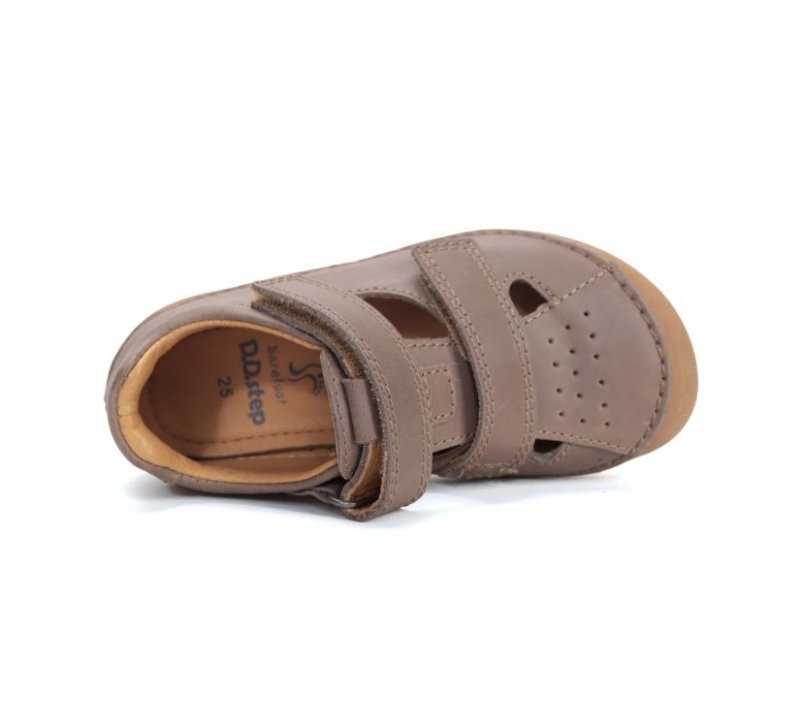 BAREFOOT D.D.STEP H063-61804AL CHOCOLATE półsandał dla chłopca na rzepy