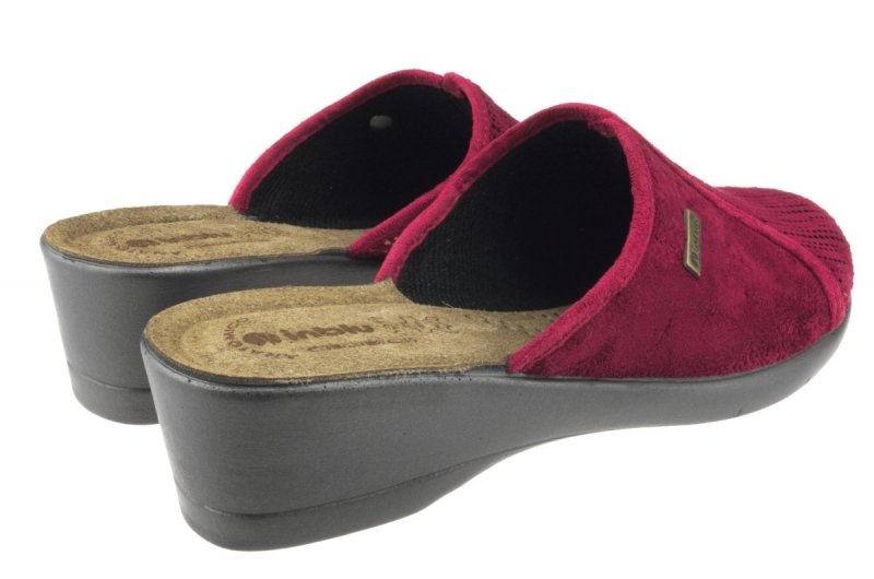 Inblu DE-05 SOFT kapcie damskie domowe bordo