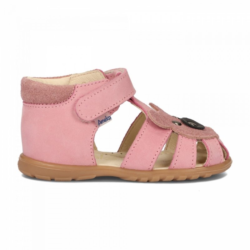 AMEKO Sandałki A6-Tedi-Pink Pierwsze Kroczki 