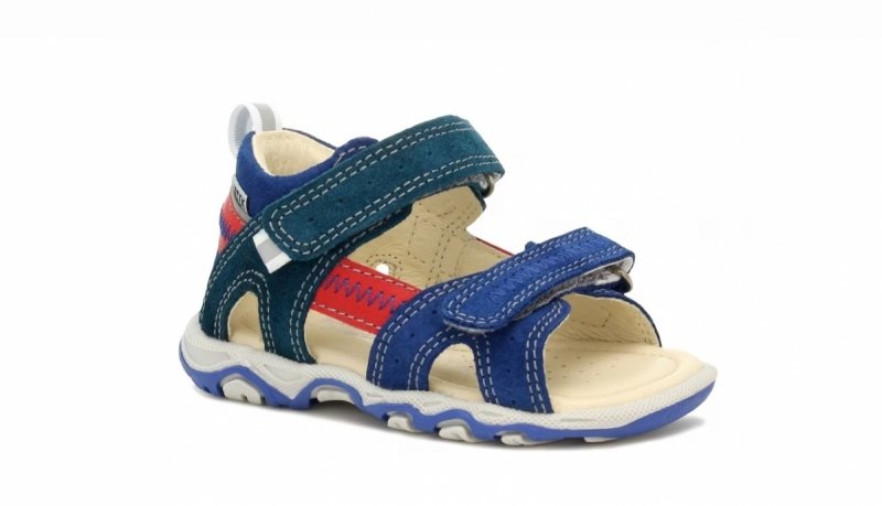 Sandałki Bartek 118240-24 BLUE na rzepy rzepy