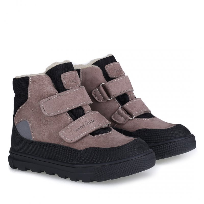 EMEL EV2808B Trzewiki zimowe chłopięce na rzepy