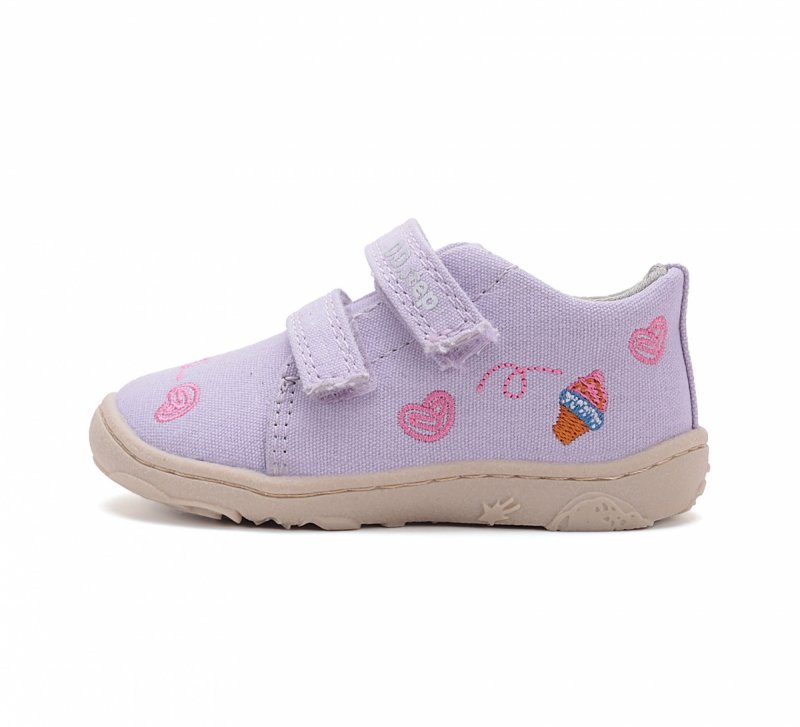 Tenisówki D.D.STEP BAREFOOT C077-51663BM MAUVE na rzepy