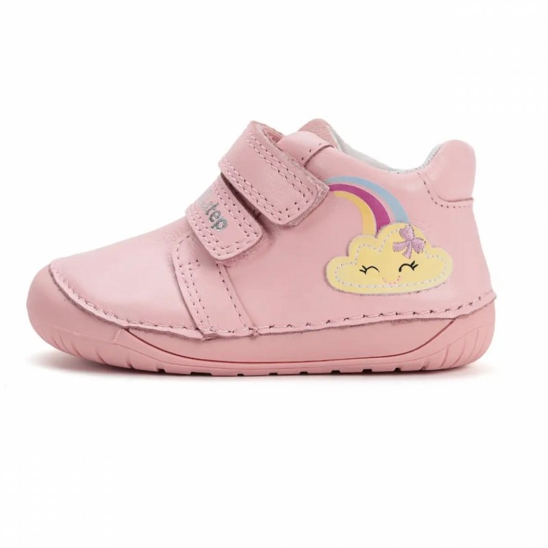 Trzewiki D.D.STEP BAREFOOT S070-61244 Baby Pink na rzepy