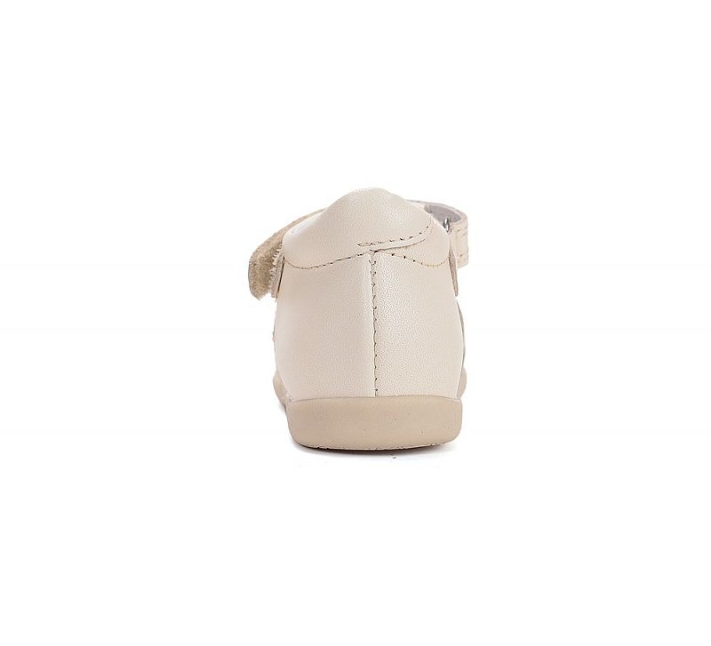 Sandałki skórzane D.D.STEP G075-61516BM CREAM na rzepy