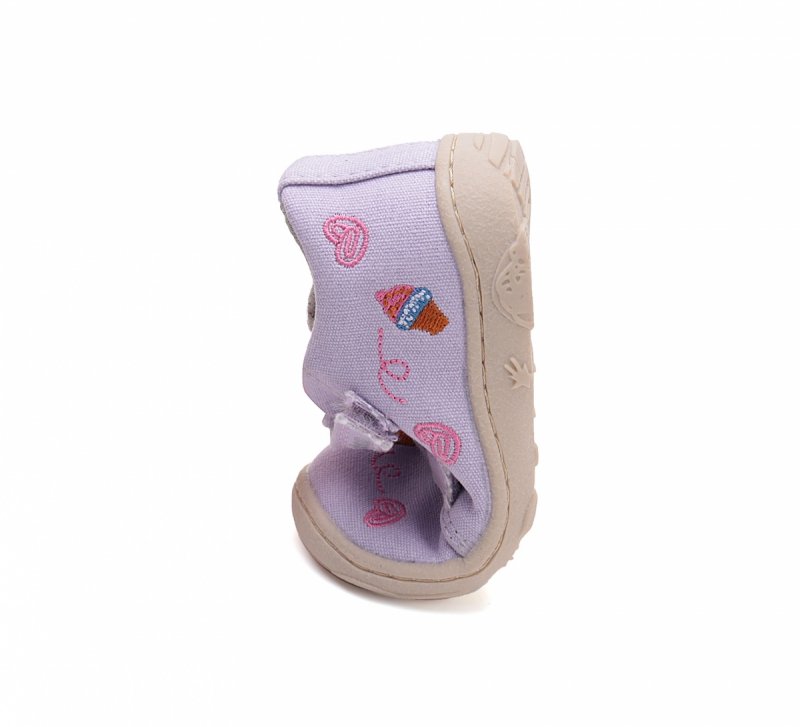 Tenisówki D.D.STEP BAREFOOT C077-51663B MAUVE na rzepy
