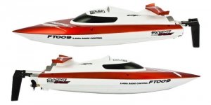 Łódź zdalnie sterowana na pilota RC FT009 pomarańczowa