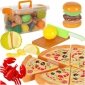 Warzywa owoce jedzenie do nauki krojenia pizza hamburger na rzep rzepy 36el. 