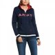 Bluza damska LOGO FULL ZIP SS20 - ARIAT - navy/team