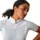Koszulka damska konkursowa ASCENT 1/4 ZIP SS SHOW - Ariat - pearl grey