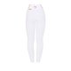 Legginsy damskie Classic Slim Fit Full Grip - EQUESTRO - white/honeysuckle
