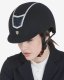 Kask Eclipse Plain Velvet - EQUESTRO - navy/silver