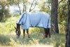 Derka siatkowa z odpinanym kołnierzem AMIGO Bug Rug - HORSEWARE - Azure Blue/Electric Blue & Navy