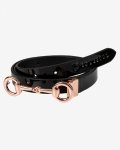 Pasek do spodni Snaffle - EQUESTRO - black/rosegold
