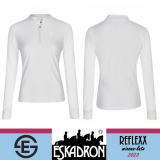 Bluzka damska LONGSLEEVE HALF-ZIP REFLEXX SS 23 - Eskadron - white