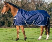 Derka padokowa 300g 600D FREEDOM High Neck - Bucas - navy/silver