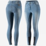 Bryczesy damskie KAIA - Horze - light denim blue