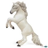 Figurka biały koń stający dęba - PAPO 