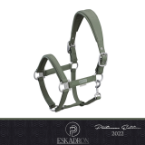 Kantar skórzany DOUBLEPIN LEATHER Platinum 2022 - Eskadron - ashgreen