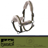 Kantar DOUBLE PIN GIRTH FAUX FUR Platinum 2024 - Eskadron - moss green