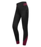 Legginsy młodzieżowe NOEMI ELT - Waldhausen  - black/ velvet red