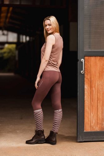 Legginsy jeździeckie damskie VIKTORIA Full Grip - B//Vertigo