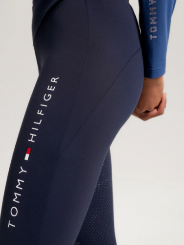 Legginsy damskie zimowe ELMIRA WINTER - Tommy Hilfiger Equestrian - desert sky
