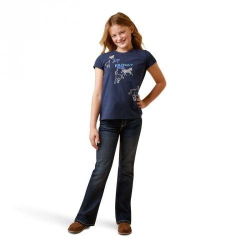 Koszulka młodzieżowa FROLIC - Ariat - navy eclipse