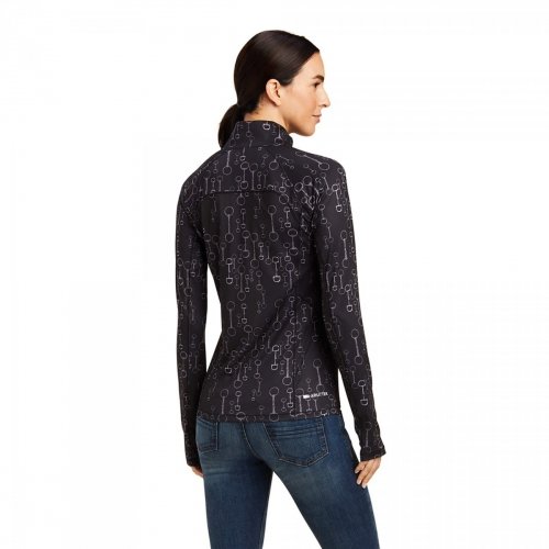 Bluzka funkcyjna LOWELL damska - Ariat - black bit print