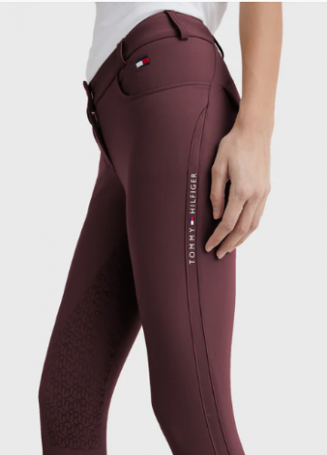 Bryczesy damskie CLASSIC - Tommy Hilfiger Equestrian - deep burgundy