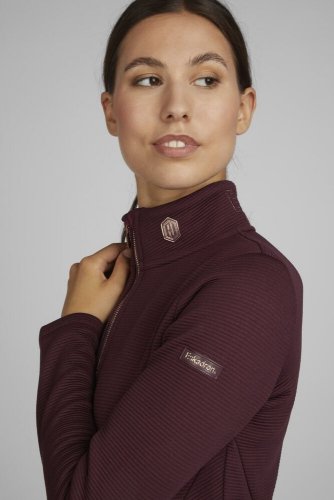 Bluza damska funkcyjna FULL-ZIP Heritage 23/24 - Eskadron - cassis