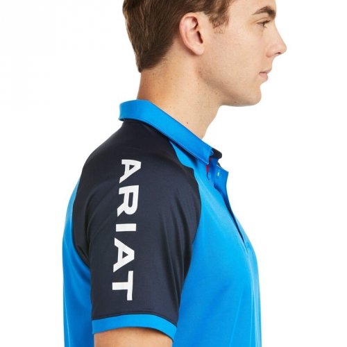 Koszulka męska TEAM 3.0 SS POLO SS21 - Ariat - imperial blue