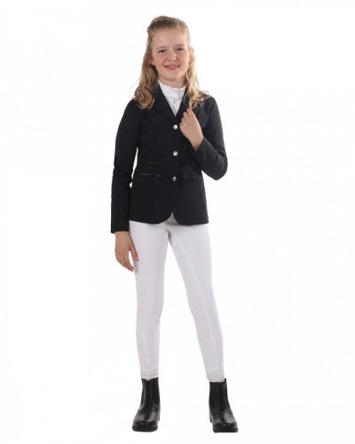 Frak jeździecki młodzieżowy Juliet - QHP - black
