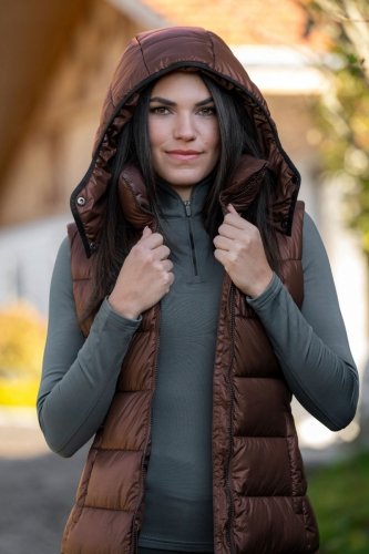 Długa kamizelka zimowa damska AW23 - Covalliero