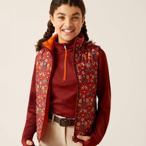 Kamizelka dwustronna młodzieżowa Bella Reversible Insulated Gilet - Ariat - dala horse/arctic