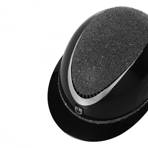 Kask Luxury Rhinestones - black/silver - EQUESTRO