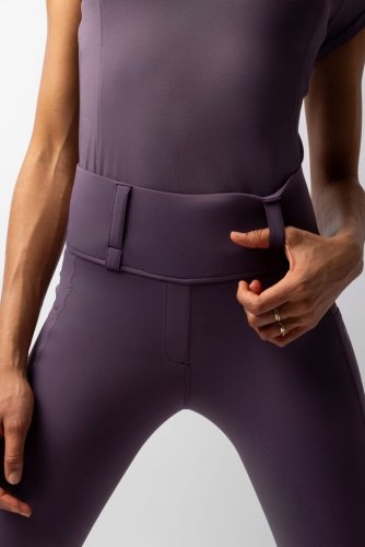 Legginsy ANYA HYBRID -  śliwkowe - HORZE 